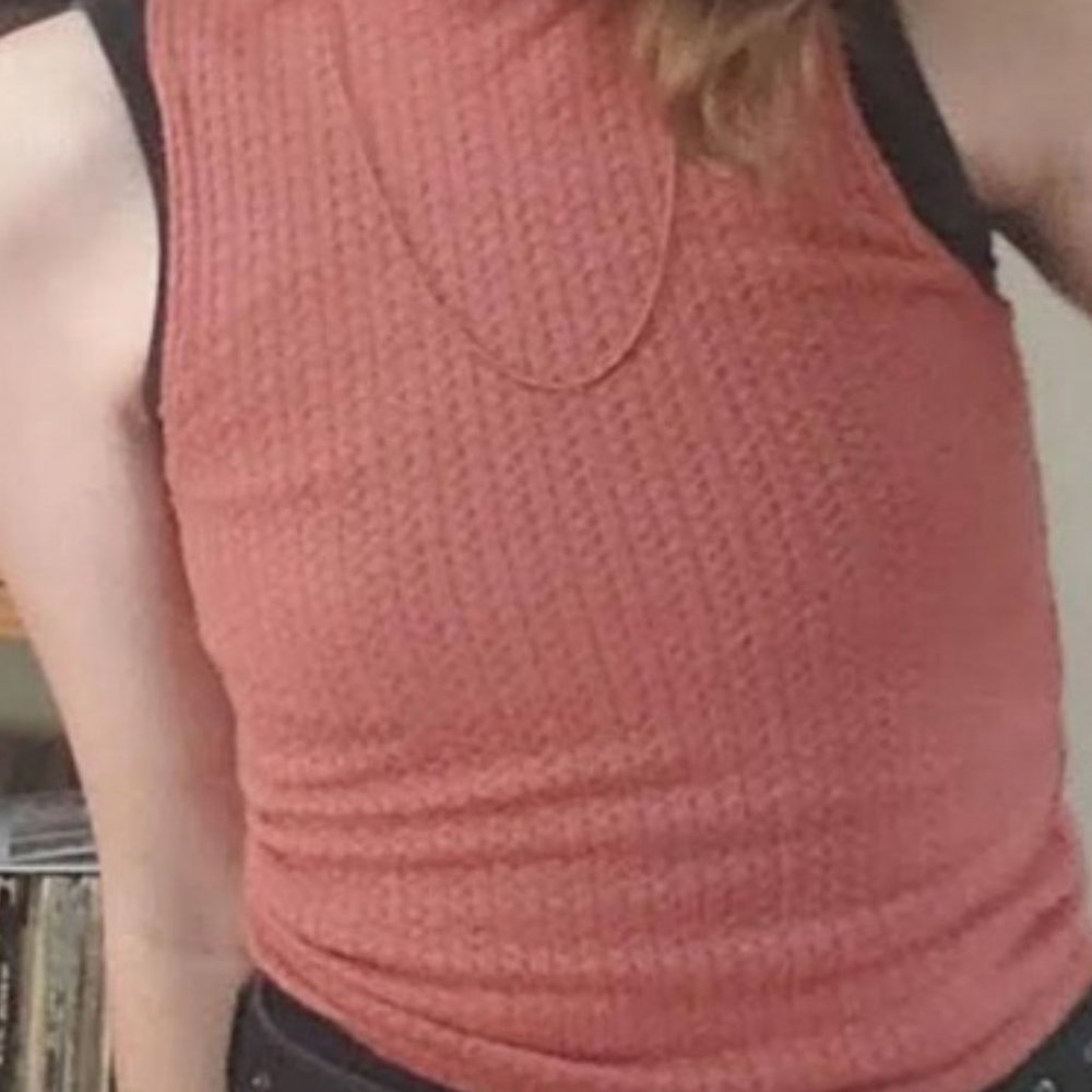 Knitted Pink Sleeveless Turtle Neck for Sale Only $5